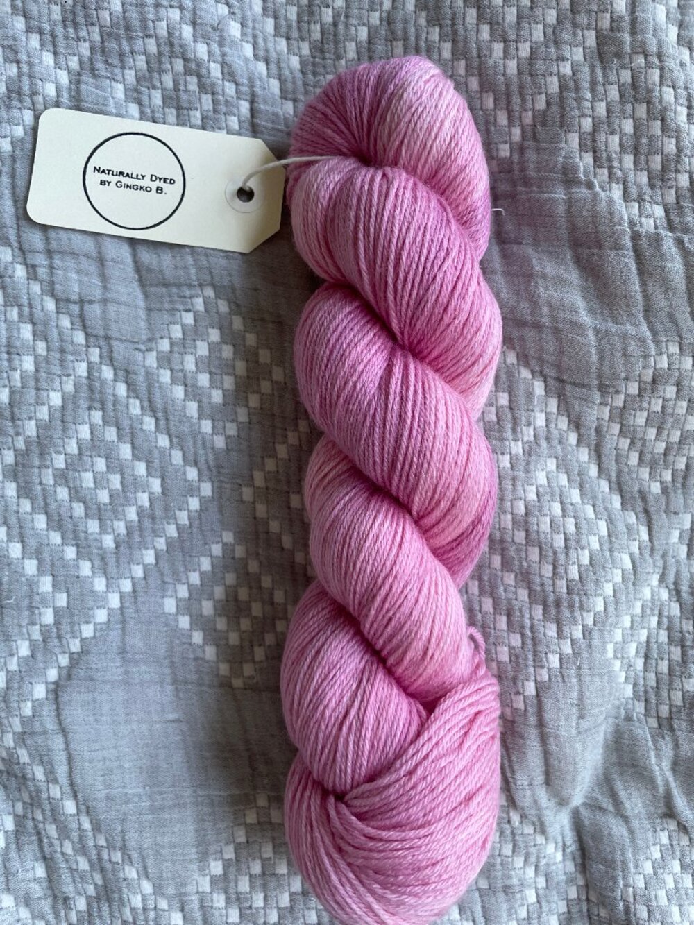 Gingko B. Merino Wool Bamboo Fingering Weight Botanically Dyed Yarn